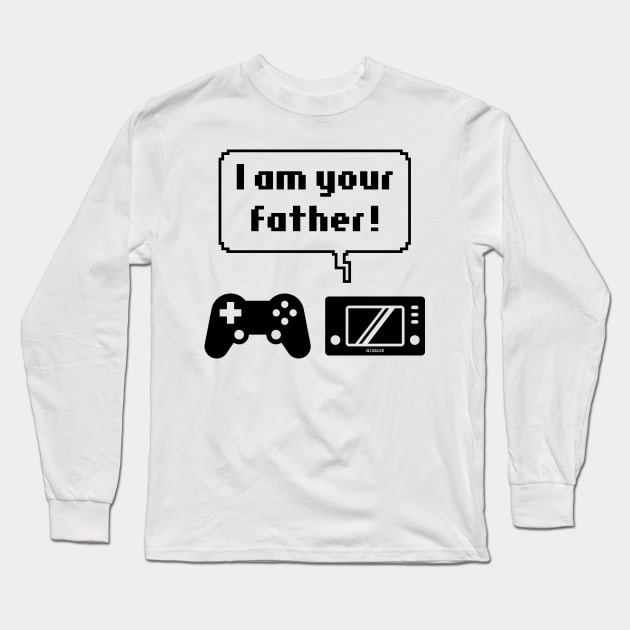 Controller Game Console Icons (I Am Your Father! / Black) Long Sleeve T-Shirt by MrFaulbaum